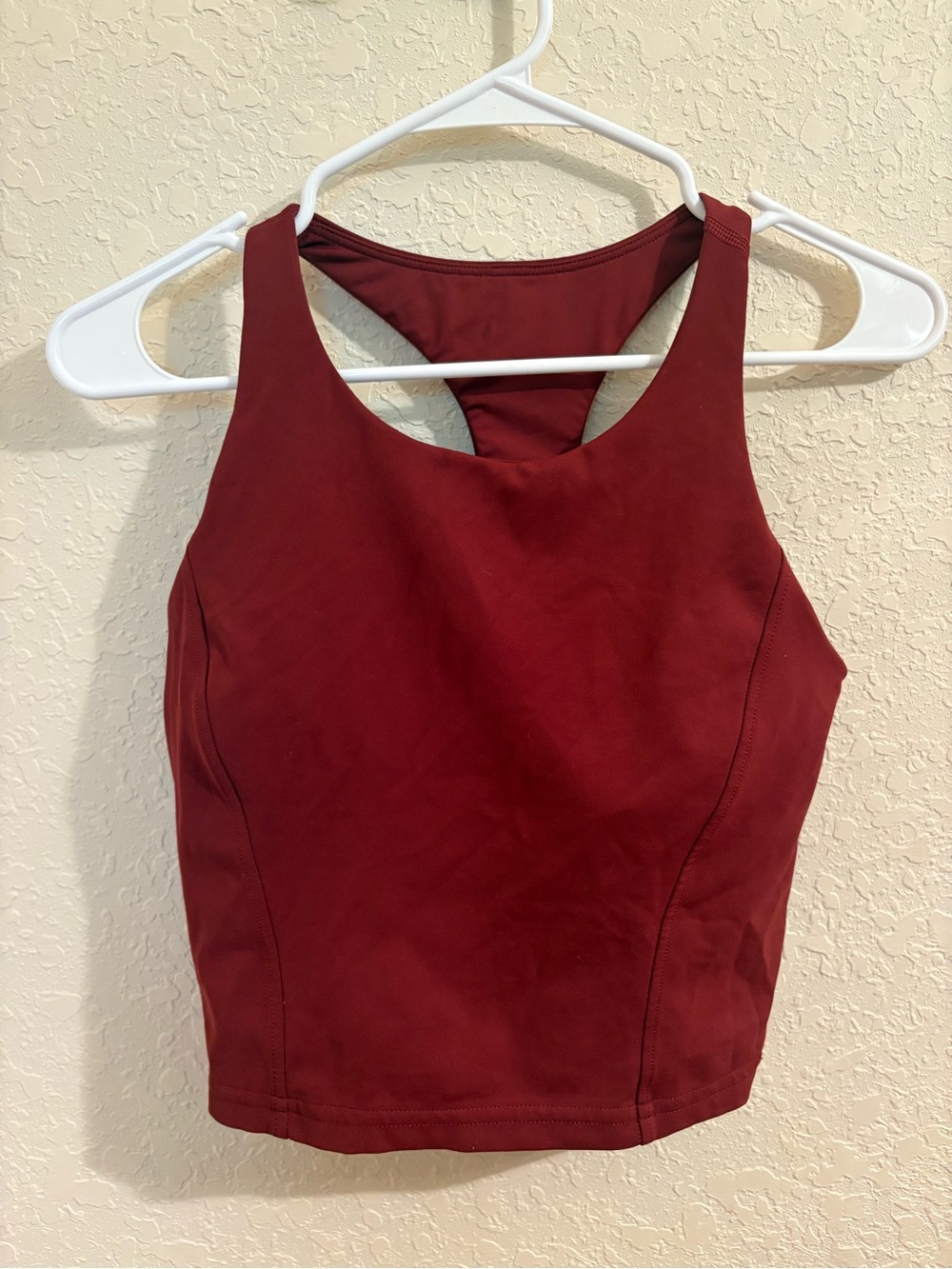 lululemon athletica Maroon Racerback Cropped Tank